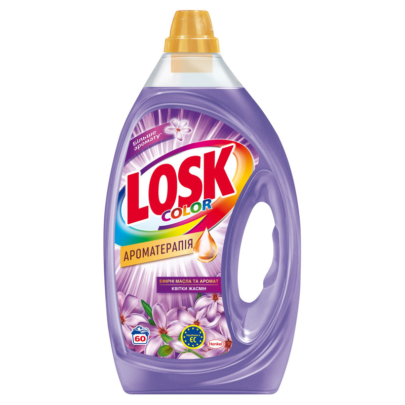 Гель для прання LOSK Колор, для кольорової білизни, автомат, ручне прання, 3л